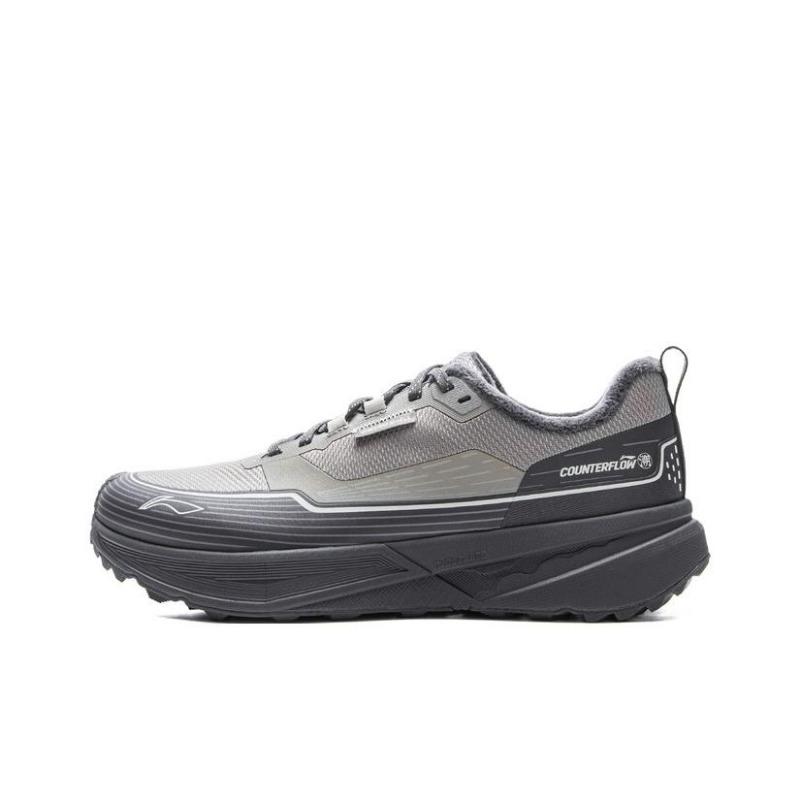 Li-Ning CF Xingji Unisex Outdoor Hiking Shoes Gravel Grey Ebony Black AHCV085-12 44