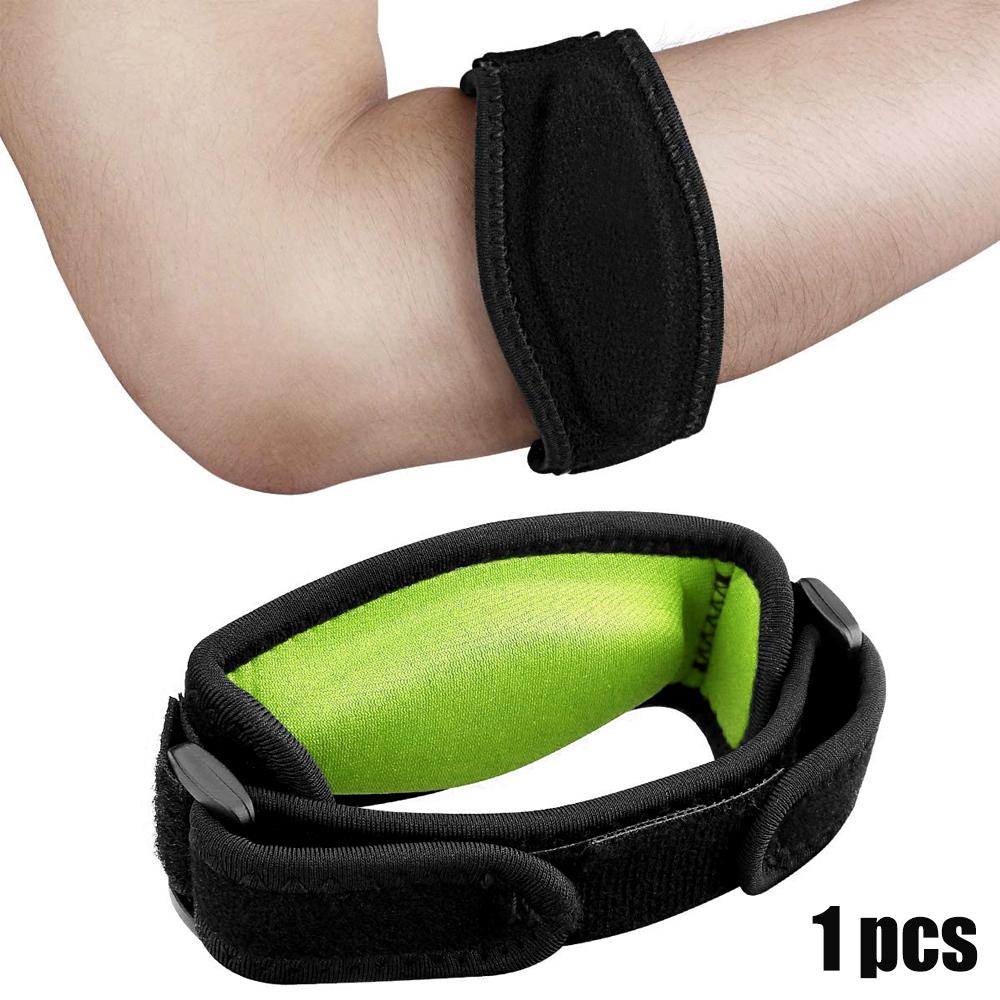 1 Piece Tennis Elbow Brace Best Tennis and Golfers Elbow Straps with Compression Pads