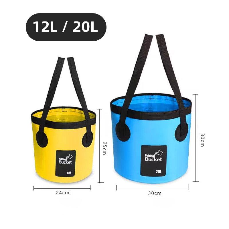 3D Waterproof Portable Folding PVC Bucket for Camping, Fishing, Car Washing & Water Storage