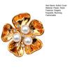 Flower Cufflinks Faux Pearl Rhinestone Flower Button Covers for Women Dress Shirts Crafting DIY Embellishments Gifts