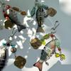 Innovative Fishing Baits Inspired Keychain with Dynamic Structure Sea Star and Beads Key Holder Everyday Accessory