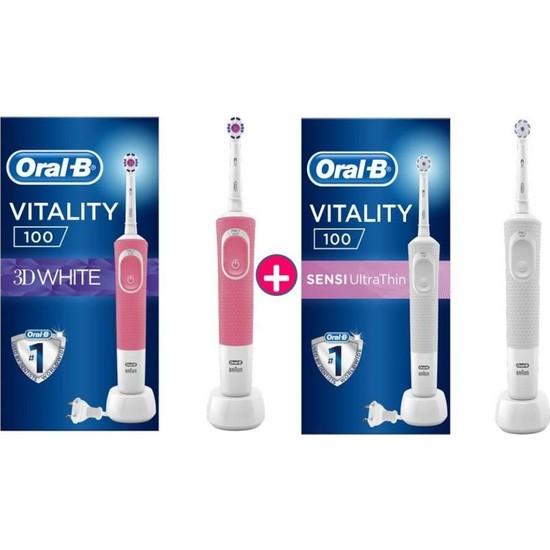 

Oral-B Vitality 100 Sensiteve + 3D White Перезаряжаемая зубная щетка