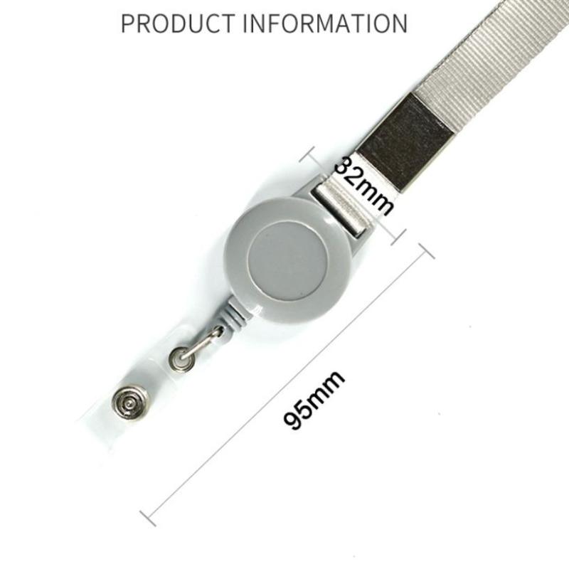 Retractable Lanyard With Badge Reel Neck Strap For Id Card Cellphone Hanging Key Employee'S Staff Work Card Rope Strap Fold