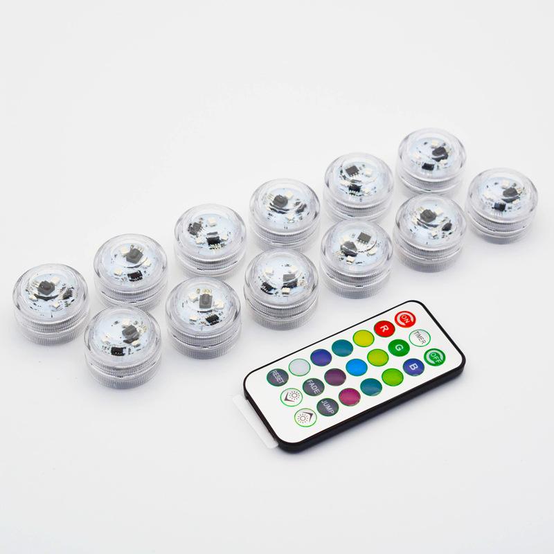 Waterproof RGB LED Remote-Control Underwater Light for Aquarium and Diving