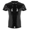 1pcs Men Top Black/Red Clubwear Costume Faux Leather Mens
