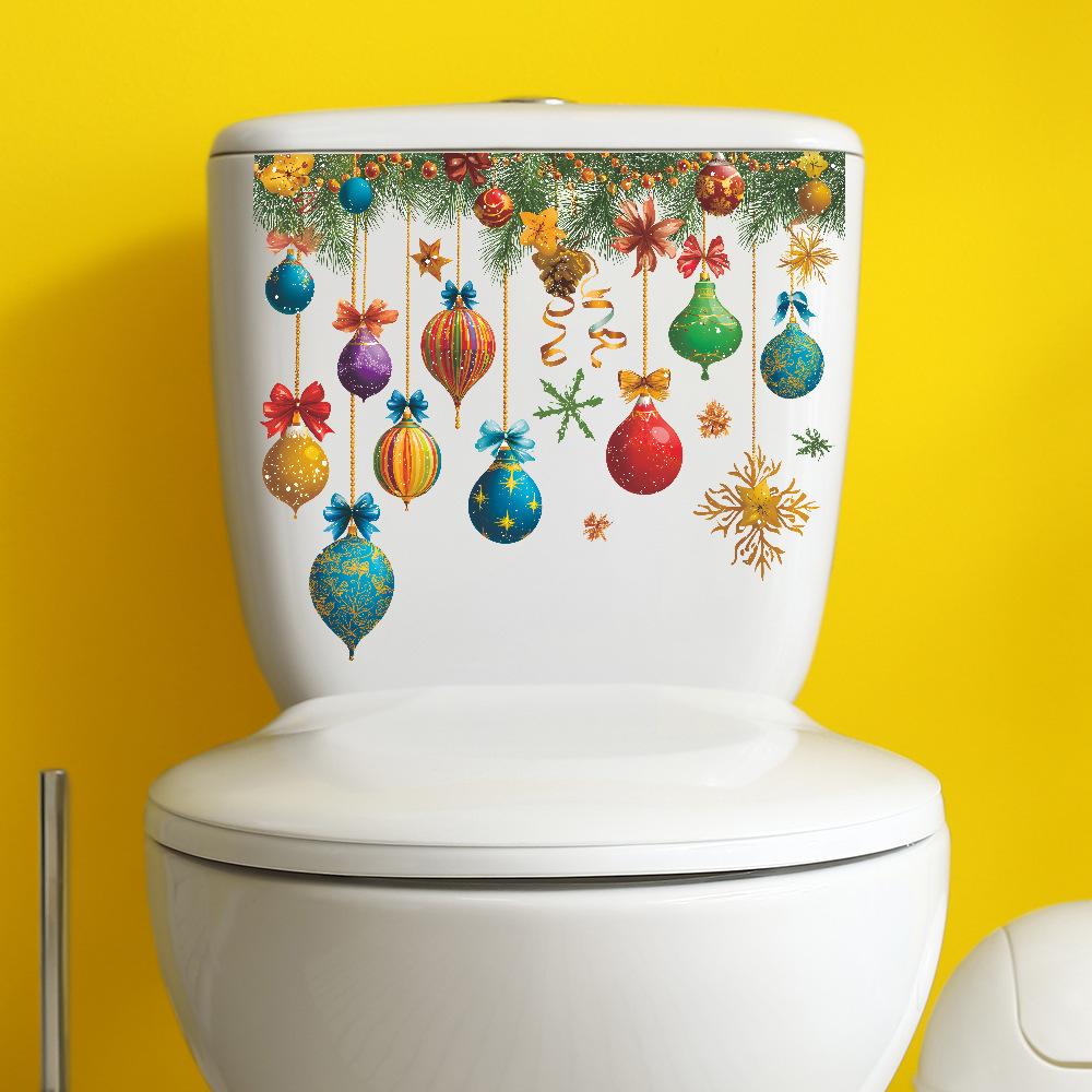 Weihnachtslicht Hängekugeln, Badezimmer- und Toilettendekoration und Verschönerungsaufkleber
