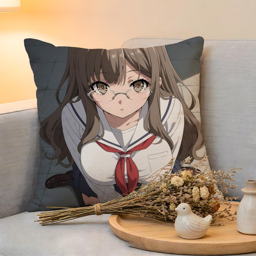 Cushion Cover Linen SkinFriendly Soft Decorative Case For Sofa Home Decor Kwaii Sexy RRio Futaba Anime Pillow cover