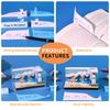 Bloc-notes détachable Thème Surf Calendrier Hebdomadaire Bloc-notes Art 3D La Grande Vague avec Lumière et Trou pour Stylo
