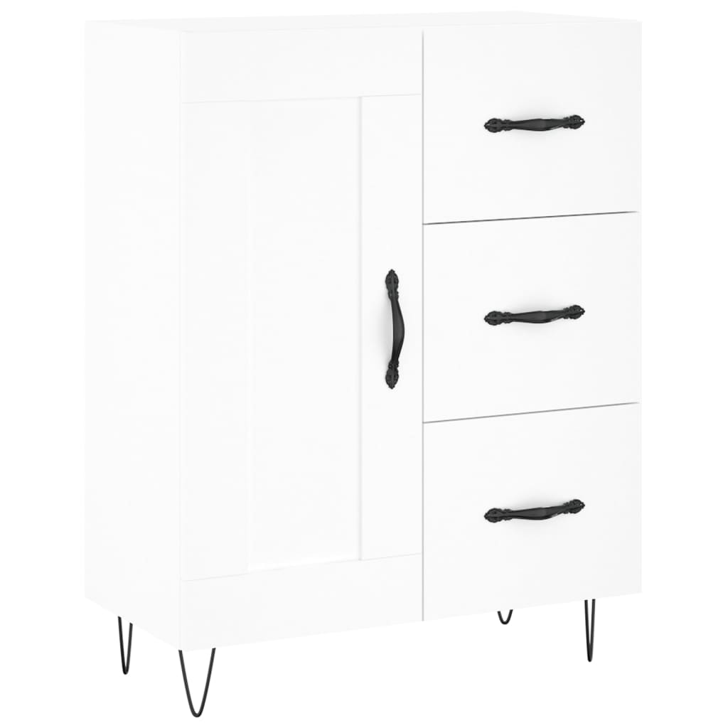 Vidaxl Witrynka, Biała, 69,5X34X180 Cm, Materiał Drewnopochodny