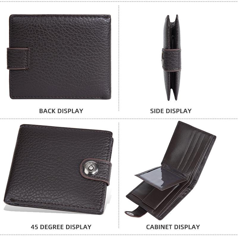 Men's Fashion Multi-Function Short Zipper Wallet Hasp Billfold Coin Purse