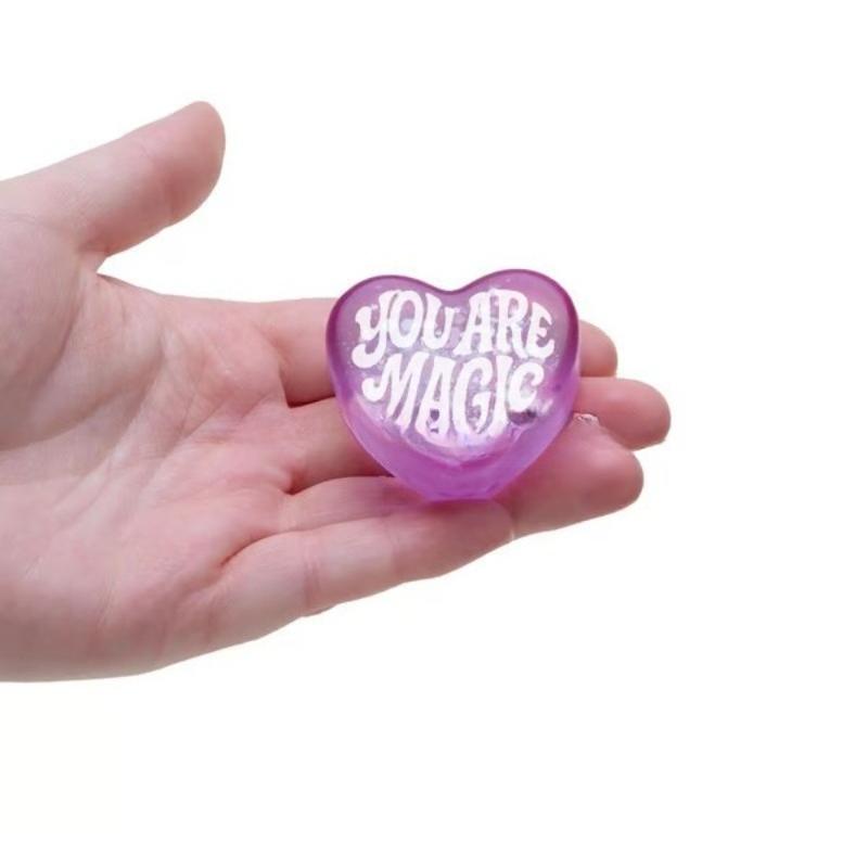 Needoh Valentine'S Day Heart Stress Toys 3 Pack Soft Slow Rising Squeeze Sensory Toys Love Shape Stress Relief Fidget Toys