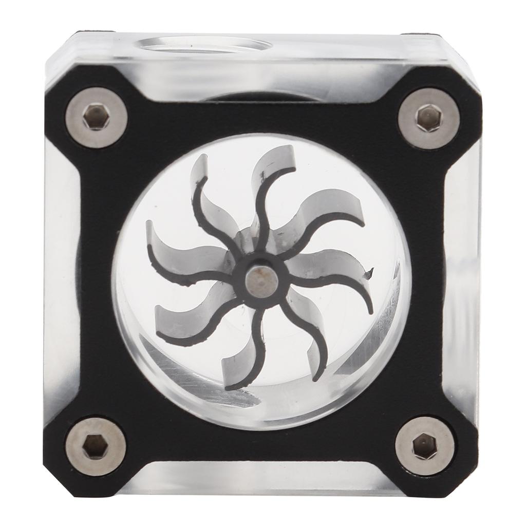 Water Cooling Flow Meter Transparent PMMA Computer Accessories G1 4 Thread(Noir )