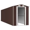 3147466 vidaXL Garden Shed Dark Brown 192x689x223 Cm Galvanized Steel