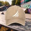 Unisex Duckbill Baseball Cap with Stripe White Print  Adjustable Washed Cotton Hat for Unisex  Women Outdoor  Casual