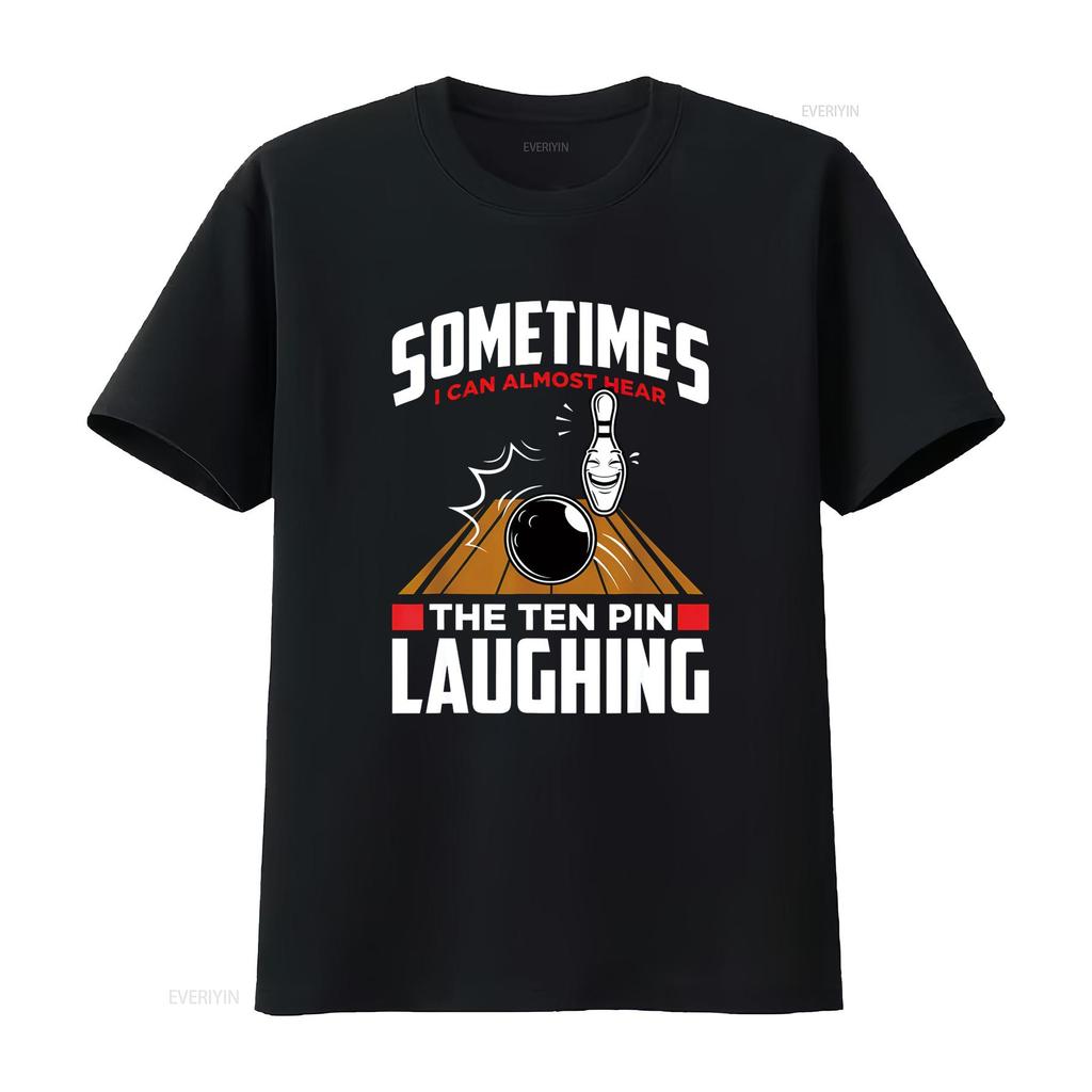 Hear The Ten Pin Laughing Funny Bowler Bowling T Shirt vintage Washed Unisex Soft Stylish Versatile Top For Everyday Wear