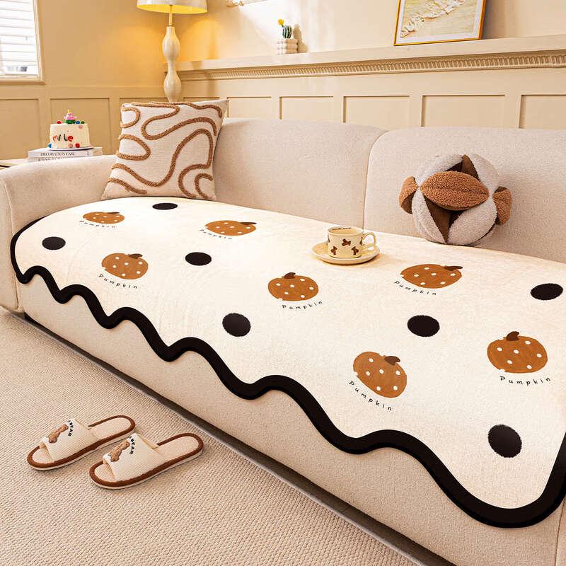 Retro Minimalist Plush Irregular Sofa Cushion