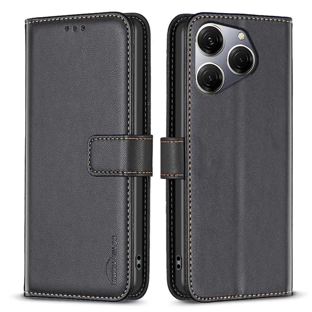 BINFEN COLOR BF17 pro TECNO Spark 20 Pro PU kožené pouzdro na peněženku telefonu