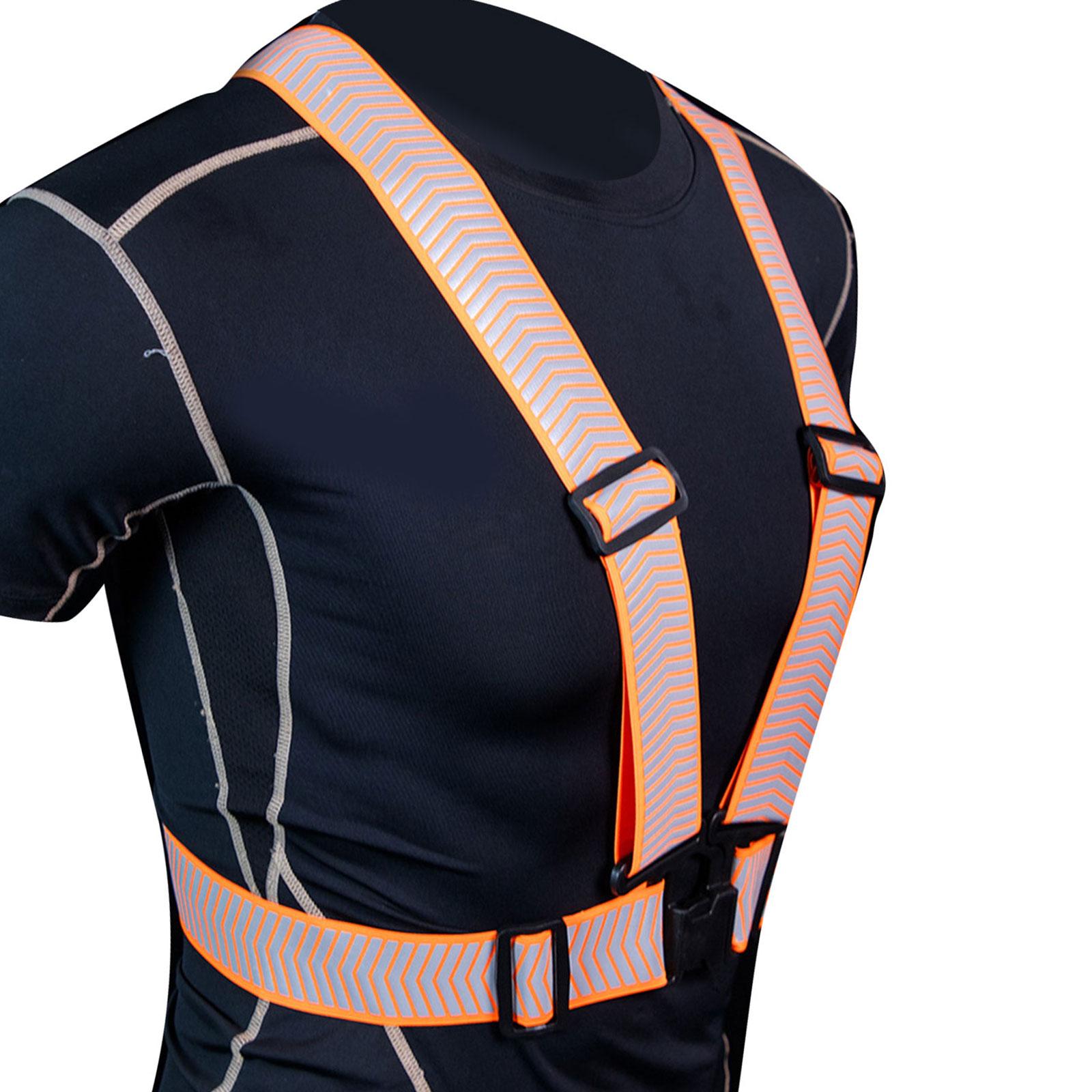 

Adjustable Reflective Vest Lightweight Vest for Quick Wear and Safety in Low Light Conditions Running Biking помаранчевий