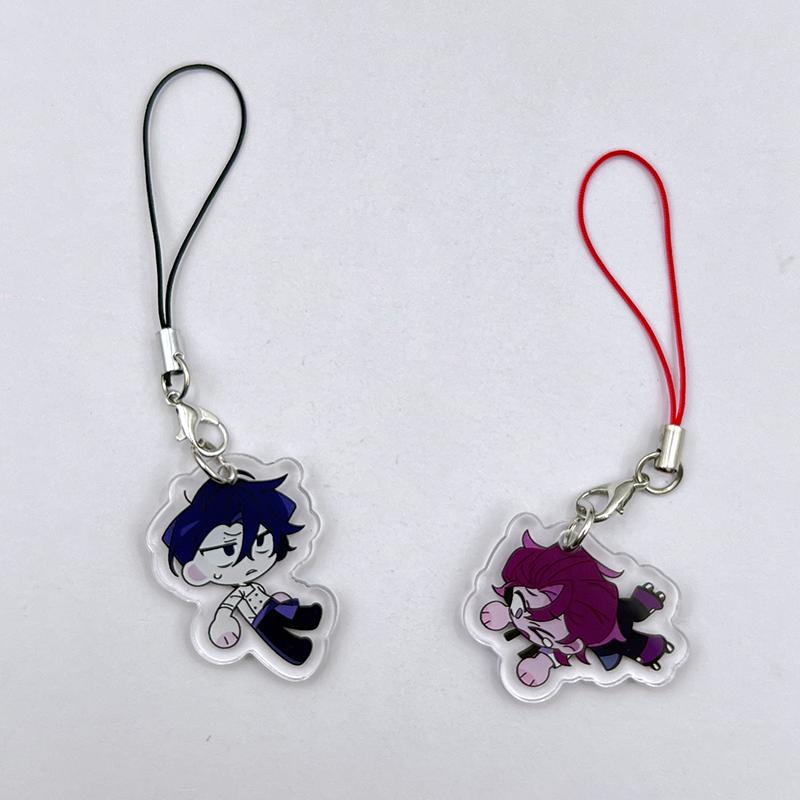 Gra Dead Plate Vince Rody Breloczek do Cosplayu Akrylowy Breloczek 2 szt./zestaw Sznurek do Breloczka Łańcuszek do Telefonu Akcesoria do Torebki Breloczek