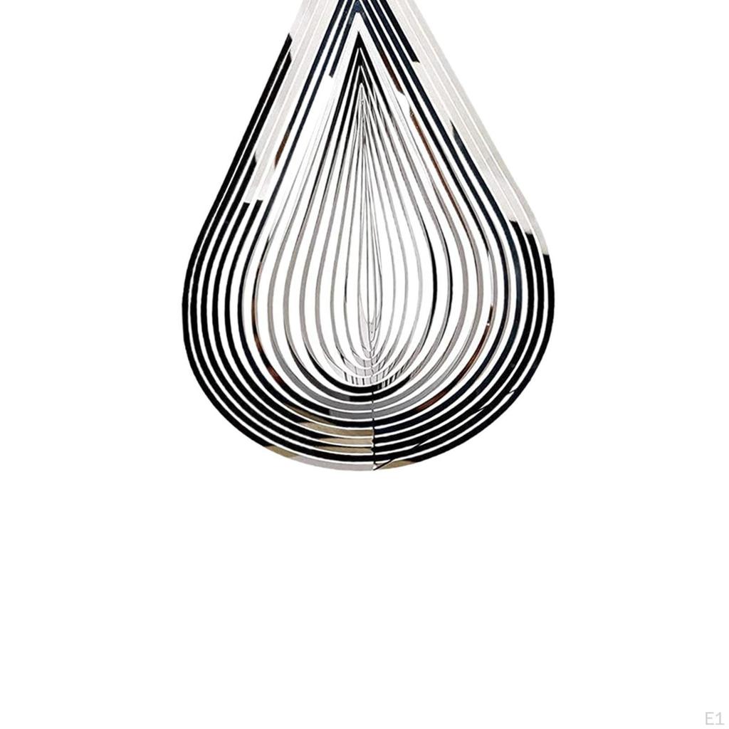 3D Water Droplet Wind Spinner Bird Reflector Garden Decor Gardening Gift Metal Sculpture for