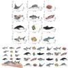 Simulated Deep Sea Ray Crab Squid Killer Whale Shark Model Desktop Ornament Set For Childrens Educational Playroom Decor