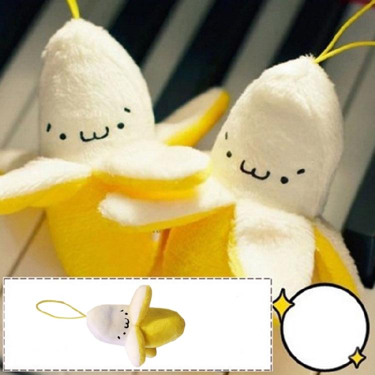 Chaveiro de Banana de Pelúcia Macio e Confortável Pingente de Bolsa Charme para Bolsas Decoração de Mochila para Crianças Adolescentes e Adultos