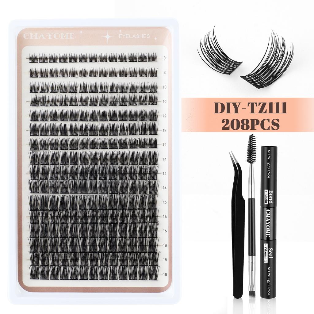 Diy Segmented Single Tuft Of False Eyelashes 8-18Mm Eyelashes Dd Curl Dense Curl