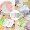 2pcs Plastic Dough Scraper Bowl Scraper, Food-grade Bench Scraper, Flexible Dough Cutter, Multipurpose