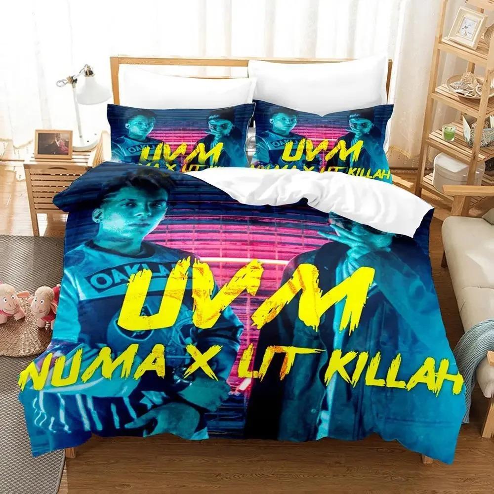 Dj Hip Hop Lit Killah Comfortable Duvet Quilt Cover Pillowcase Bedding Set Children Bedroom Decoration Home Textile