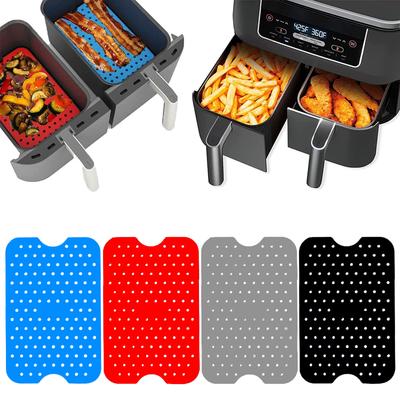For Ninja-Foodi Dual  Fryer, Reusable  Fryer Accessories ,  Replacement Of Parchment Paper Liners