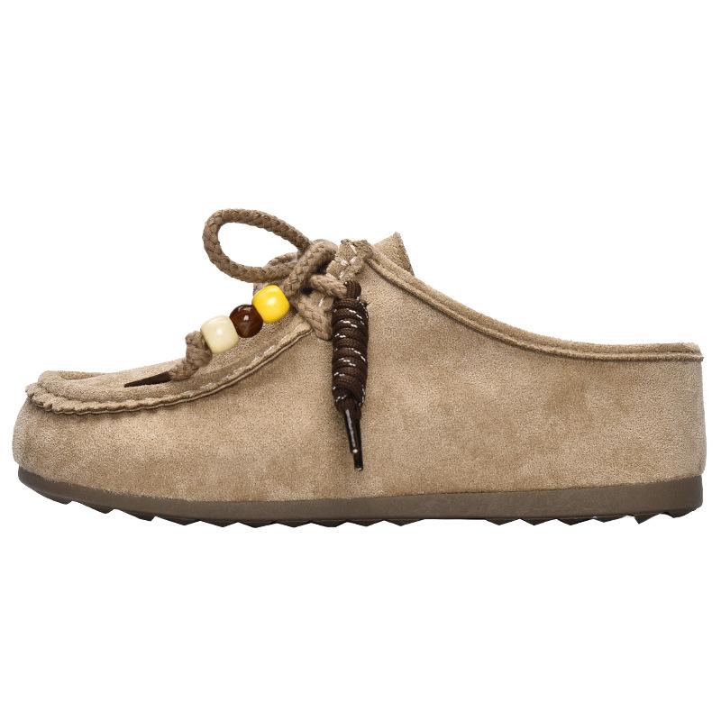 New Products Are On Sale In Autumn, and the New Thick-soled Thick-soled Height Increases with One Pedal. Lazy Casual Half-slippers 5905