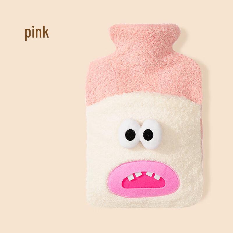 Lexueer Large Pink Big Eyes Plush Hot Water Bottle