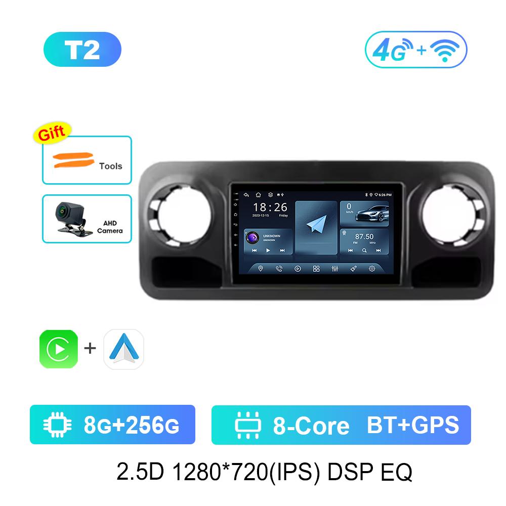 Android OS Carplay Car Radio Multimedia Player for Benz Sprinter 2018 - 2022 GPS Navi WiFi IPS Screen DSP Stereo 4G Auto Tools