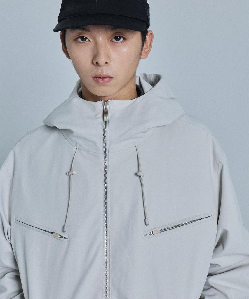 NODE LABS Dev:12 2Way Rivet Hood Jacket_Padded White
