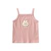 2024 Ärmelloses gestricktes Tanktop für Mädchen mit Cartoon-Stickerei - Bonbonfarben