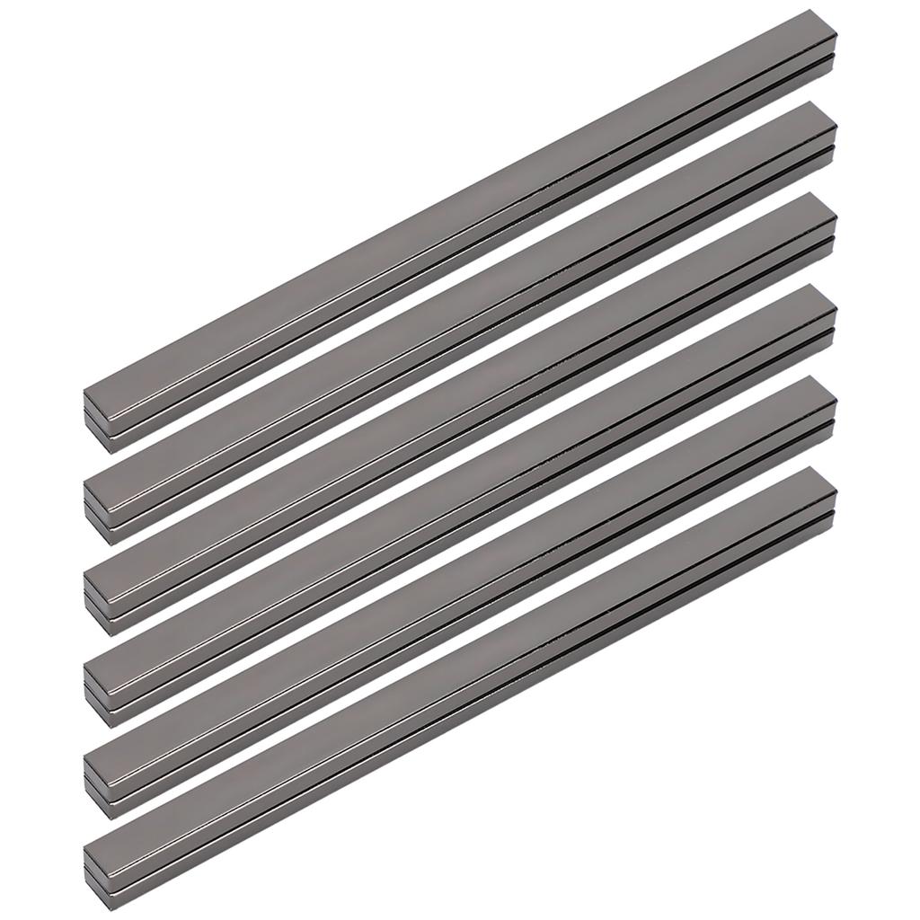 6PCs Metal Wallet Frame Straight Side Bag Supplies Hardware Accessories Iron Lightweight 19cm(Gun