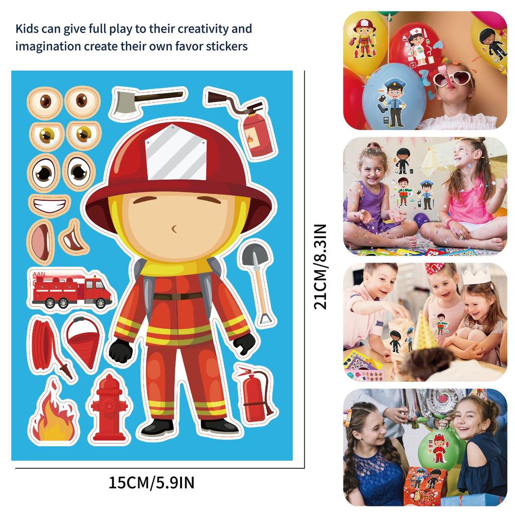 Cute Cartoon Themed Dress-up Sticker Set For Kids With Interactive Puzzle Fun