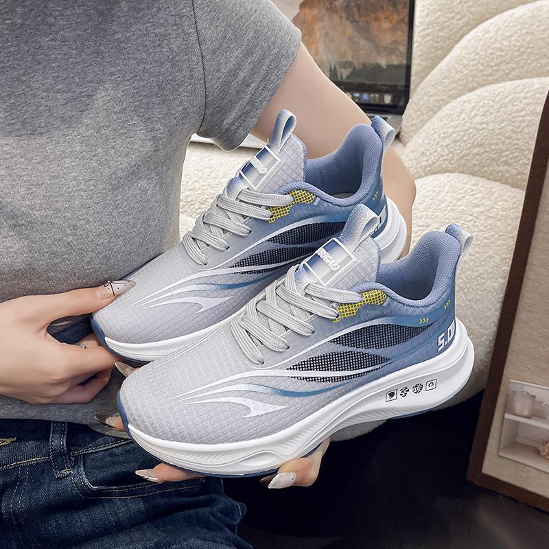 Autumn gradual change of color mesh sports shoes women's shoes breathable, light, wear-resistant shock absorption senior high school entrance exami