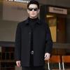 Mid-length Cashmere Coat Men's Business Lapel Down Liner Windbreaker Thickened Warm Winter Dad Woolen Coat