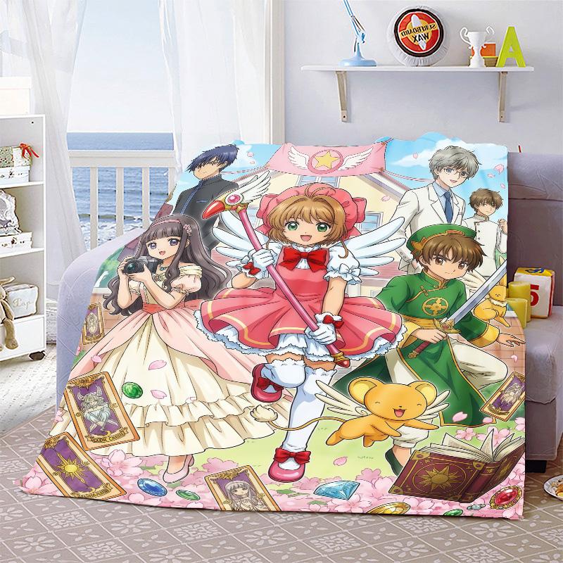 Cardcaptor Sakura Soft Throw Blanket Flannel Warm Cozy Lightweight Blanket for Sofa Bed Home Decor -QJY