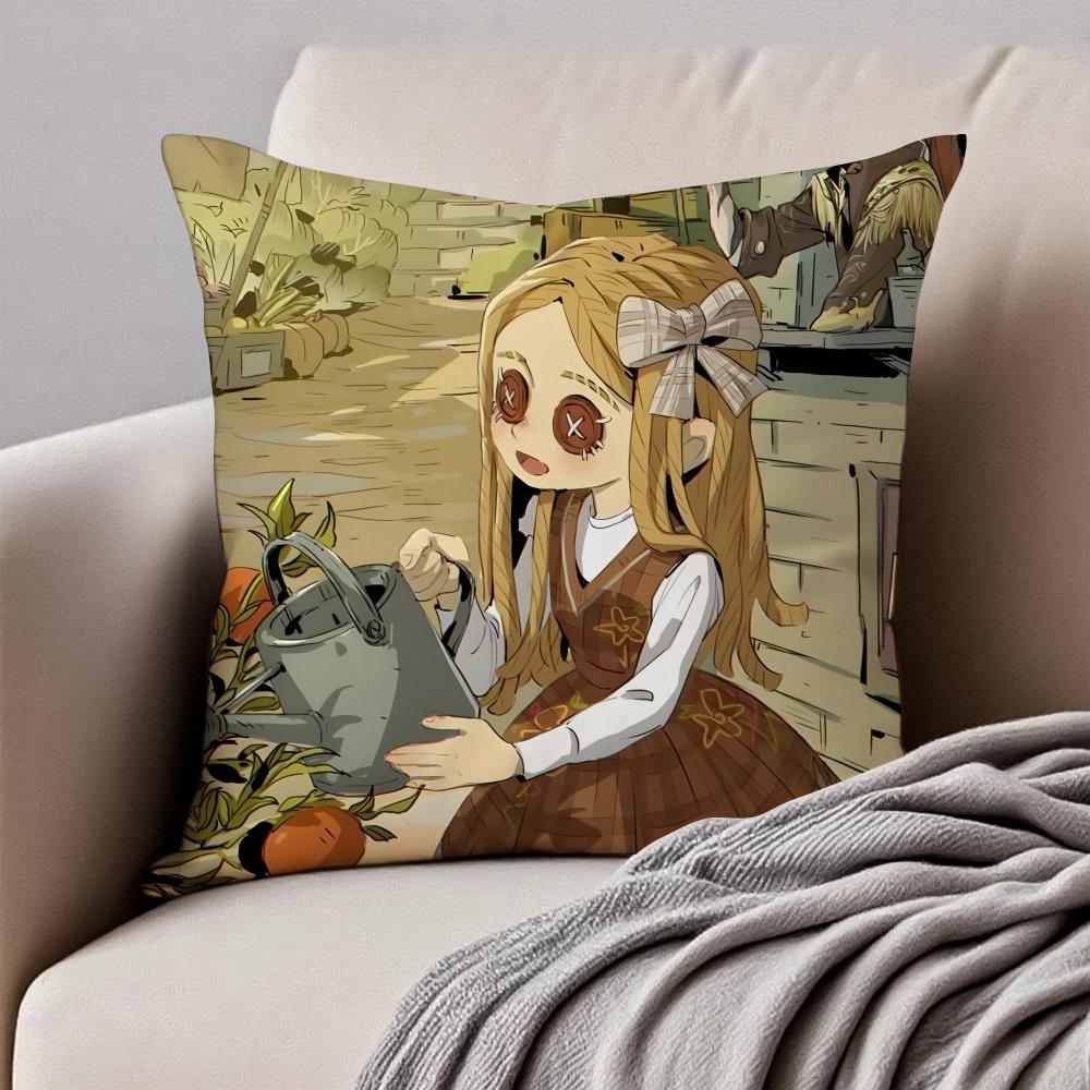 I-Identity V Memory Little Girl A-Alice Deross Cushion Cover Pillowcase Anti-Dustmite Invisible Zipper Short Plush Sofa Cushion