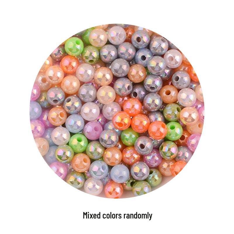 Iridescent AB Color Bubble Beads – Handmade for DIY Bracelets, Wedding Dress Accessories, and Imitation Pearls