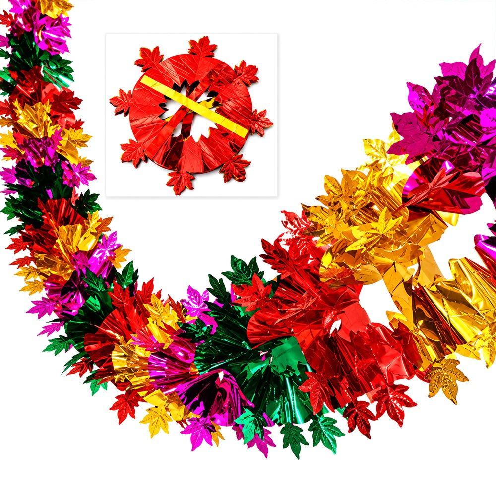 3D Design Foil Garland Flexible Tree Decoration Festive Christmas Garland Celebration Wreath