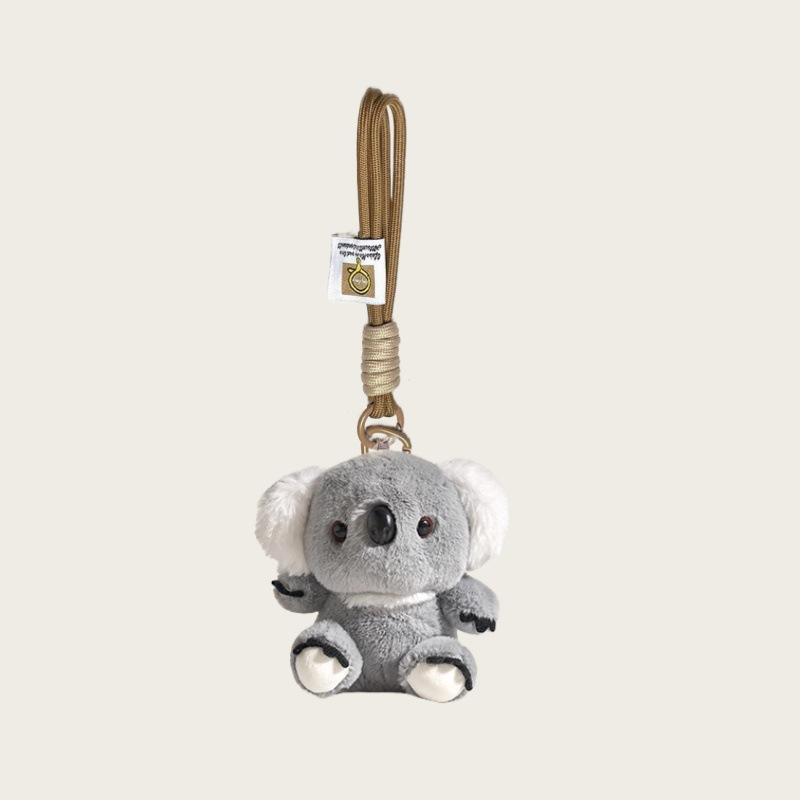 Cartoon Plush Koala Toy Pendant Cute Tree Kangaroo Doll Car Keychain Couple Exquisite Bag Pendant Cute