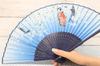Castle Enterprises Premium Handmade Fans Blossom and Maiko Set of 20 A Bulk a Great Japanese Souvenir for Foreigners [Cherry (Blue)] - Purchase,