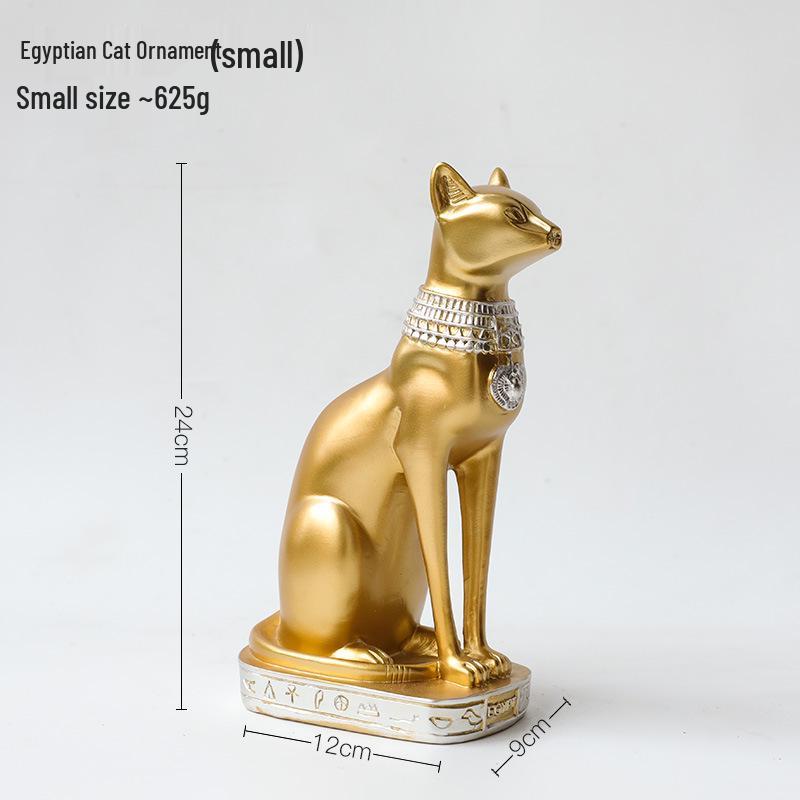Nordisch Retro Nep Hout Egyptische Kat Beeldje voor Woonkamer of Studeerkamer Decoratie
