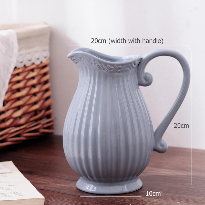 Vază decorativă ceramică de 8 inch, pentru buchet de flori, cel mai bun cadou pentru aranjament floral uscat, vază de decorare pentru casă