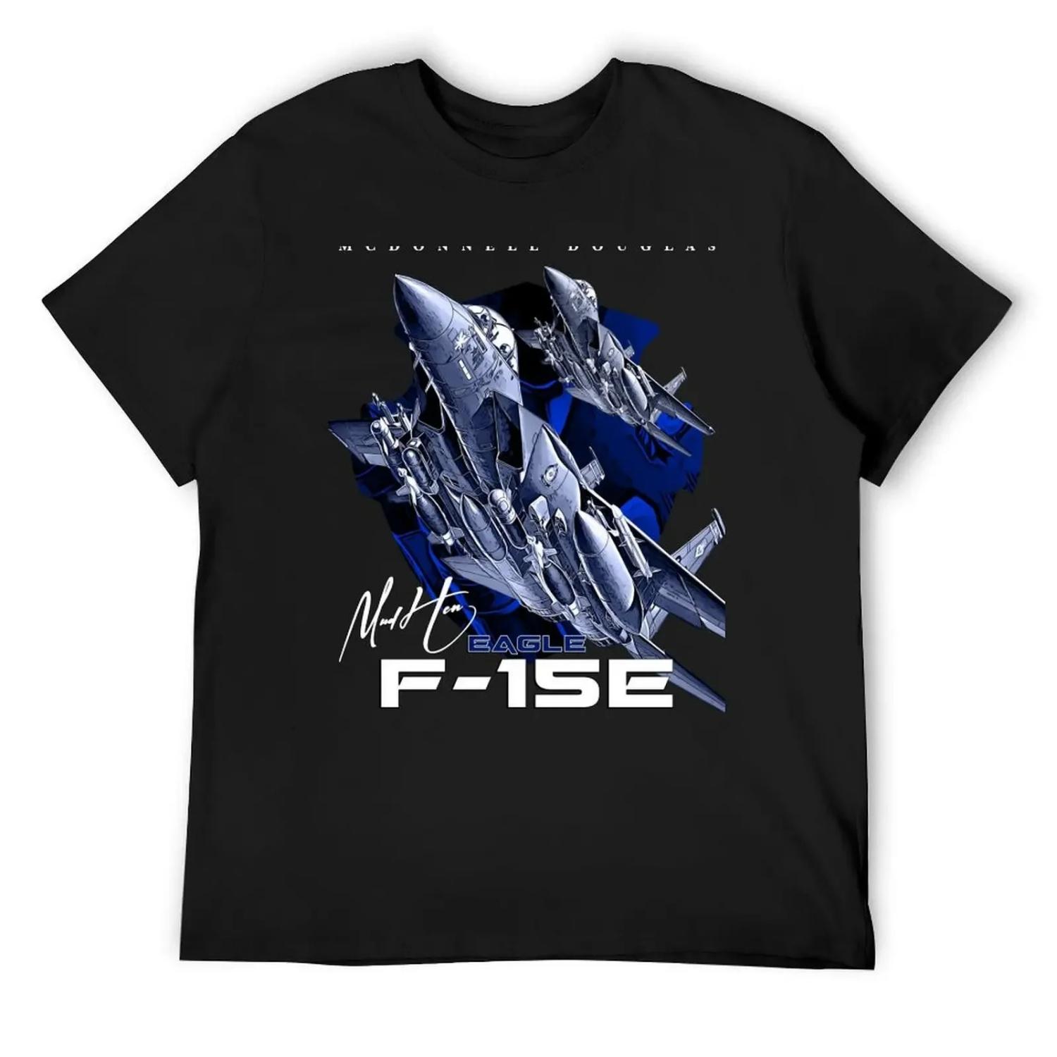 

F-15E Eagle Fighterjet T-Shirt graphic t shirts cotton man t-shirts cute tops tops mens tall t shirts XXXXXL чорний