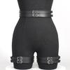 Femei Sexy Jartieră de Coapsă Set Cătușe Lenjerie din Piele Bdsm Bondage Ham pentru Picior Îmbrăcăminte Fetiș Gotic Accesoriu Exotic