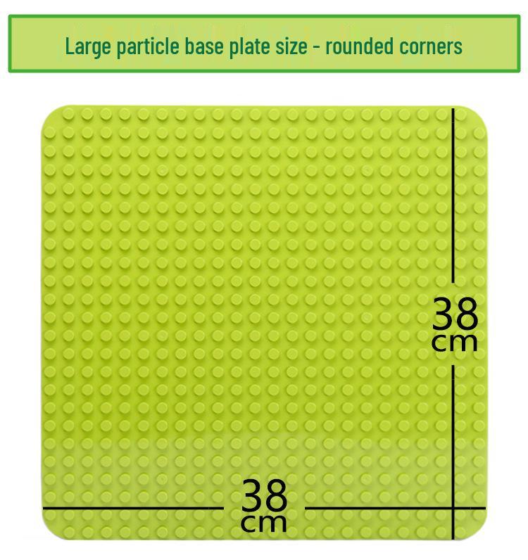 24x24 Baseplate with Rounded Corner for Building Blocks – Compatible with Major Brands